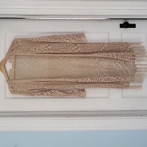 Women's NWOT Heyson open knit cardigan size small